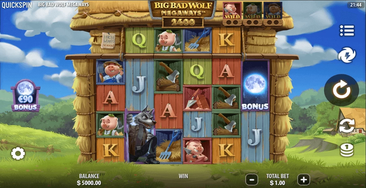 Play in Big Bad Wolf Megaways by Quickspin for free now | SmartPokies