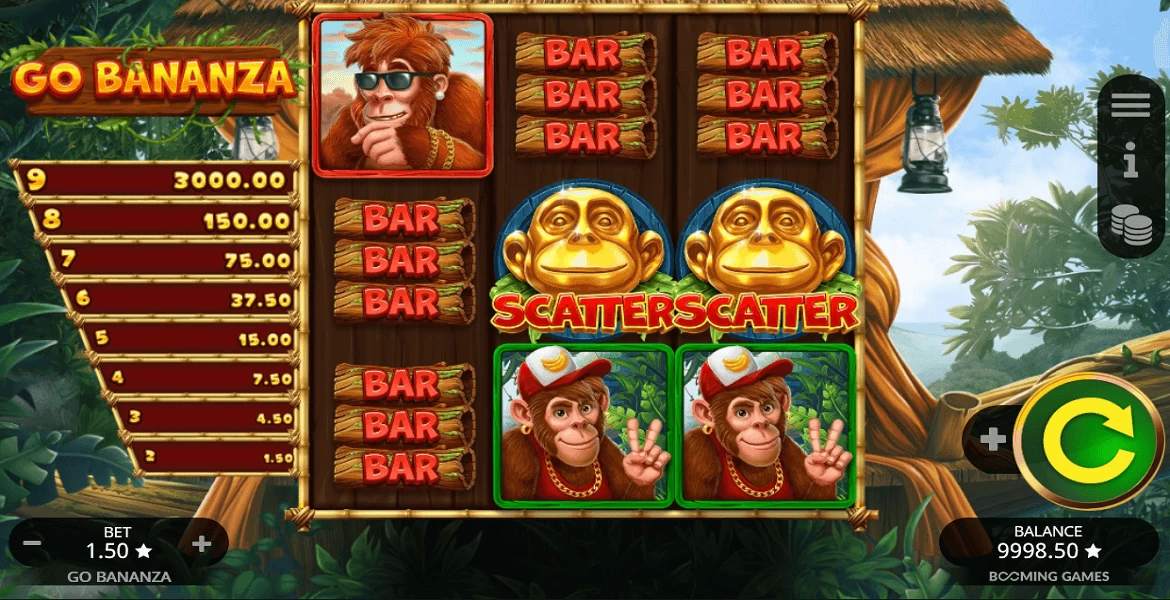 Play in Go Bananza by Booming Games for free now | SmartPokies