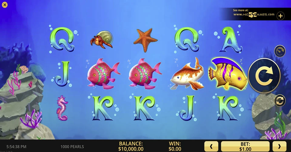 1000 pearls slot machine by high 5 games