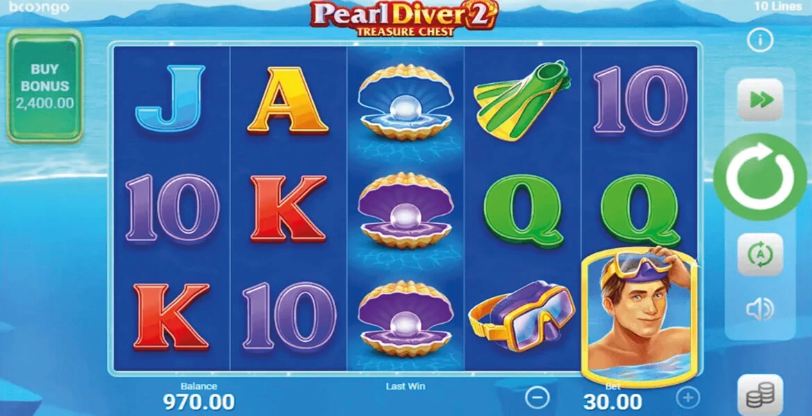 Play in Pearl Diver 2: Treasure Chest by Booongo for free now | SmartPokies