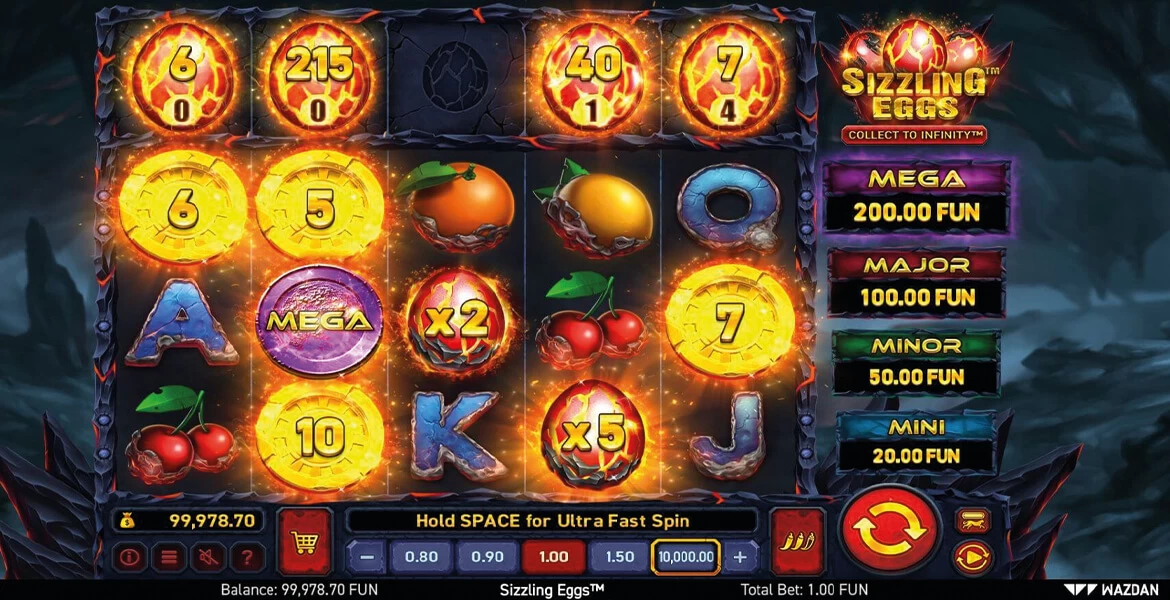 Play in Sizzling Eggs by Wazdan for free now | SmartPokies