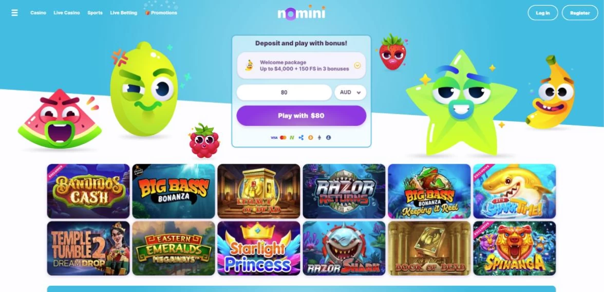 Nomini Casino main page