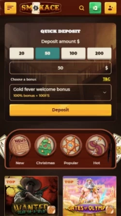 SmokAce casino mobile