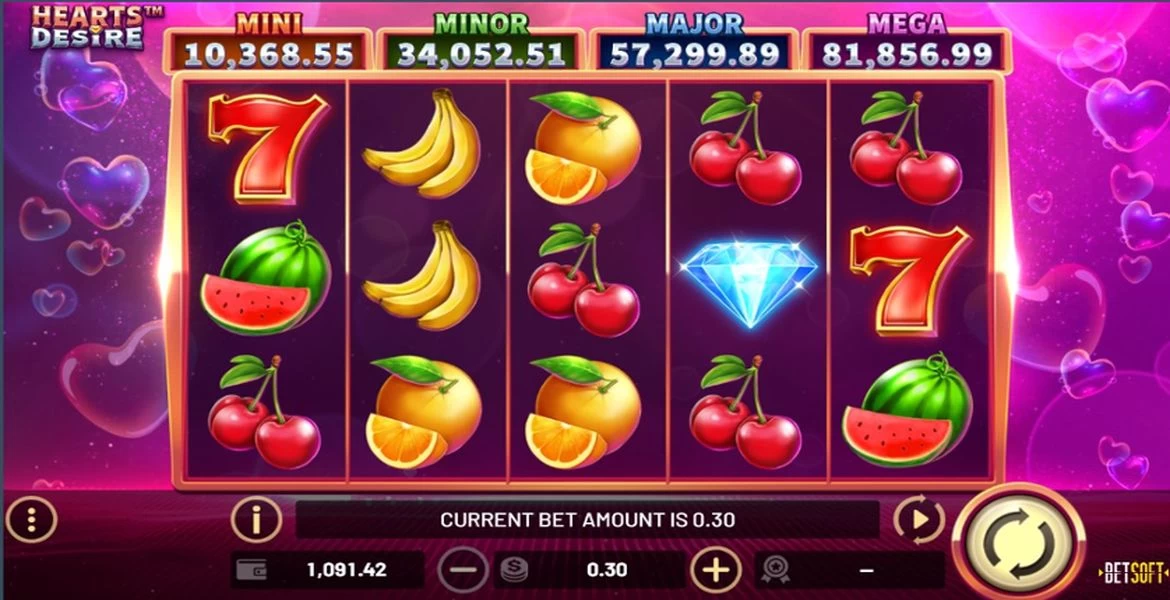 Play in Hearts Desire by Betsoft for free now | SmartPokies