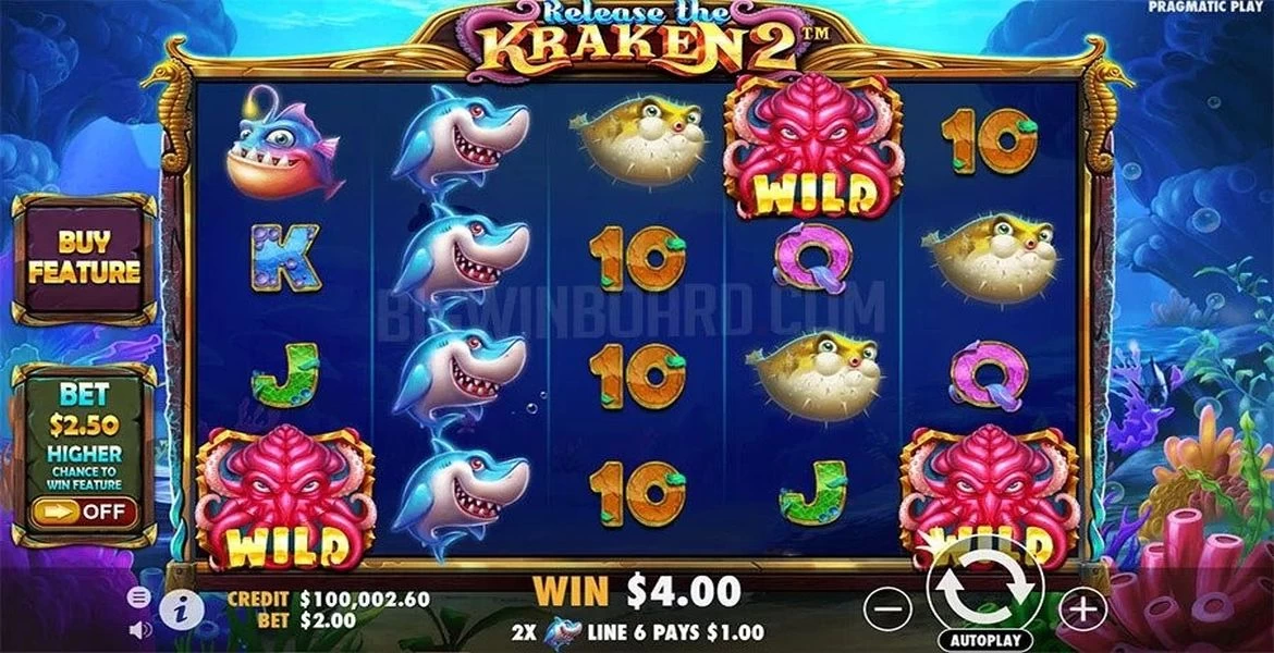Play in Release the Kraken 2 by Pragmatic Play for free now | SmartPokies