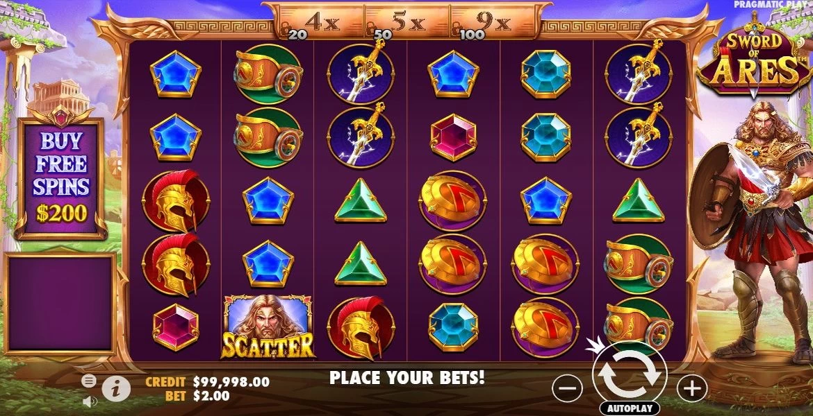 Play in Sword of Ares by Pragmatic Play for free now | SmartPokies